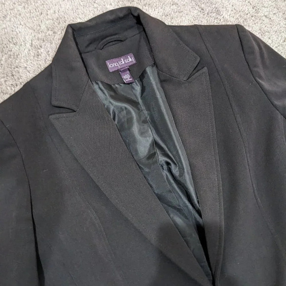 Long Tall Sally Blazer Black 2 Button size 6 - Picture 3 of 9